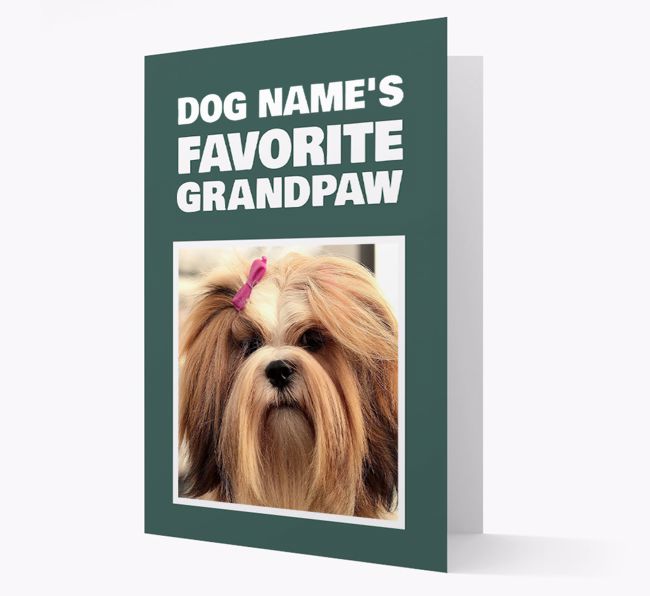 'Favorite Grandpaw' - Personalized {breedFullName} Card